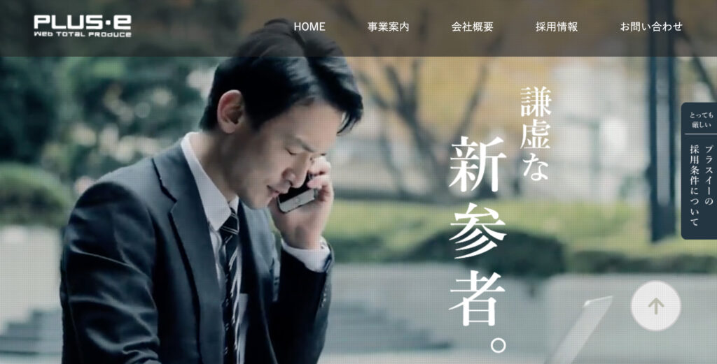 SEO対策会社：プラスイーのファーストビュー