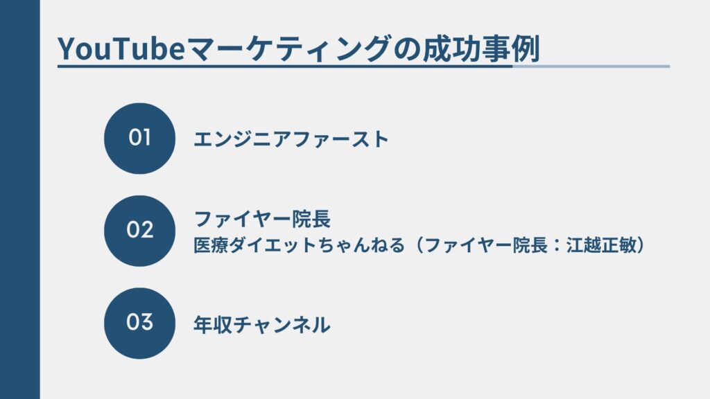 YouTubeマーケティング戦略について、BtoBとBtoCにて3つずつまとめた図解