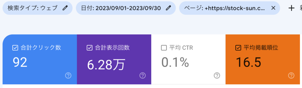 SEOタイトル変更前のクリック数