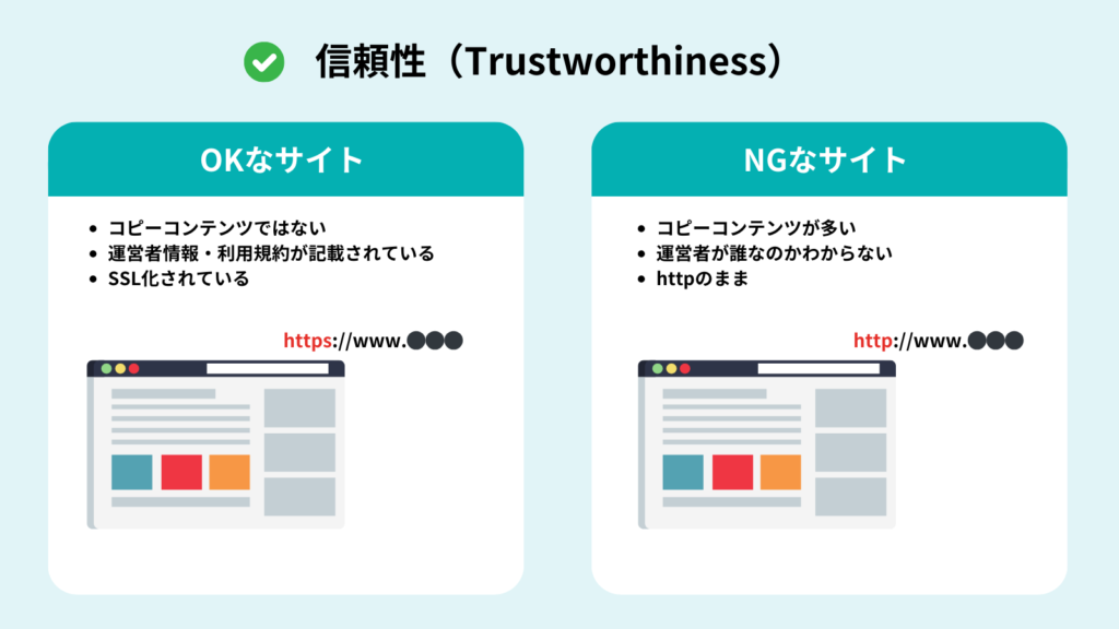 E-E-A-Tにおける信頼性(Trustworthiness)