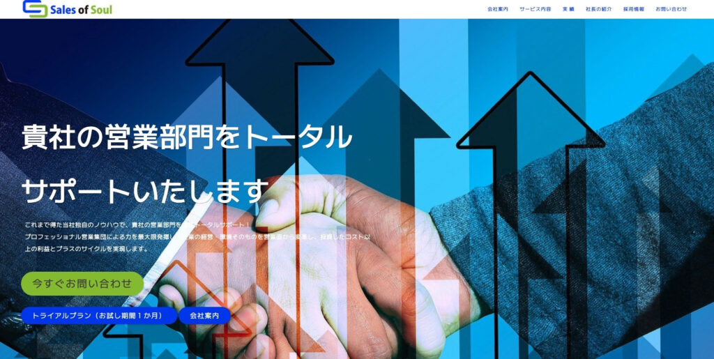 株式会社Sales of Soul|月額88,888円のトライアルプラン