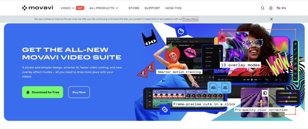 Movavi Video Editor Plus｜直感的なインターフェースで初心者にも使いやすいソフト