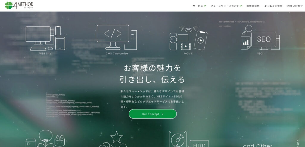 4method|訪問者を増加するツールの紹介やサイト管理にも対応