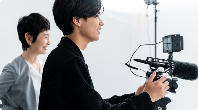 動画制作の様子