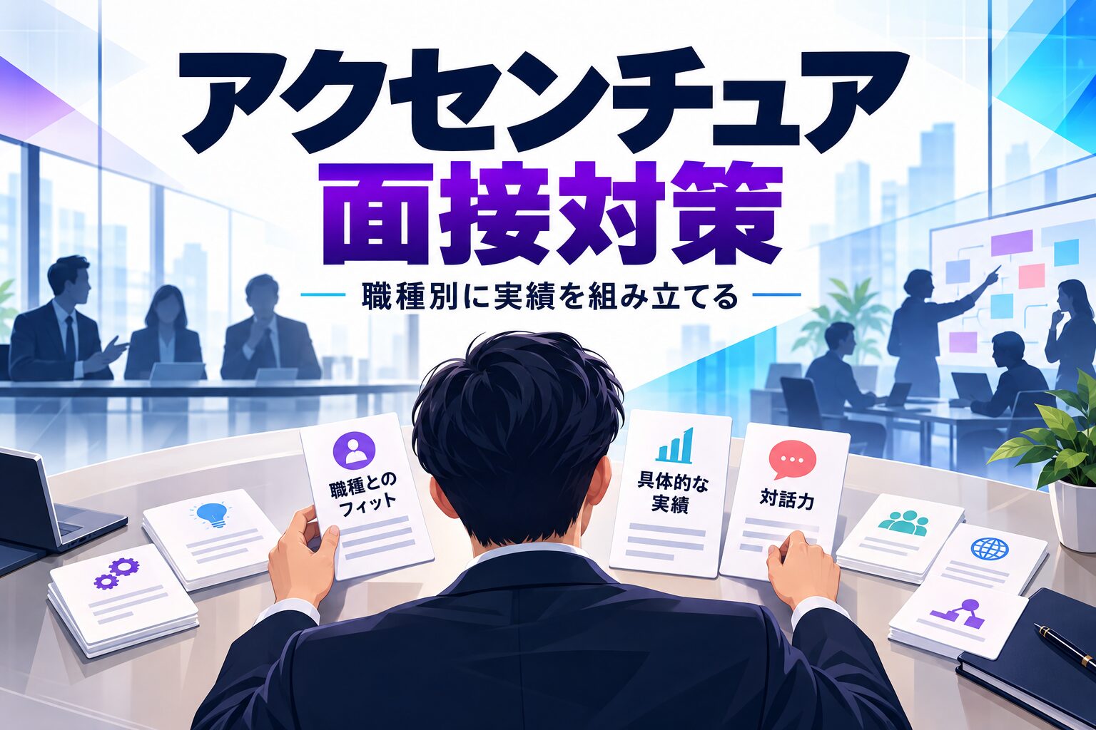 アクセンチュアの面接対策｜中途の選考フロー・質問・職種別準備