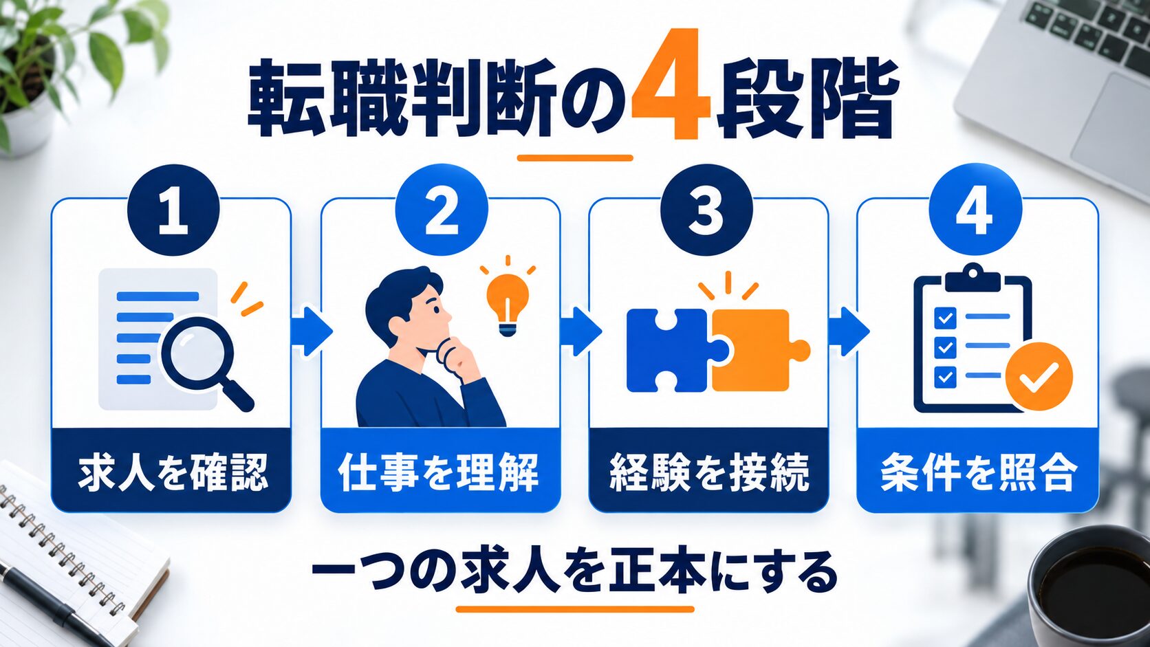 ボードルア転職で求人・仕事・経験・条件を確認する4段階