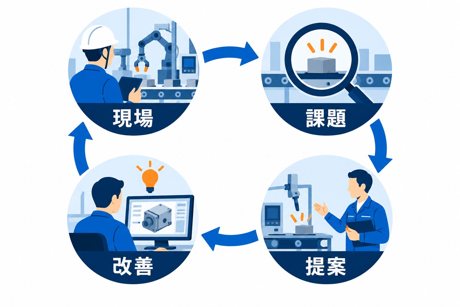 製造現場の観察から課題・提案・改善へつなぐ直販営業の流れ