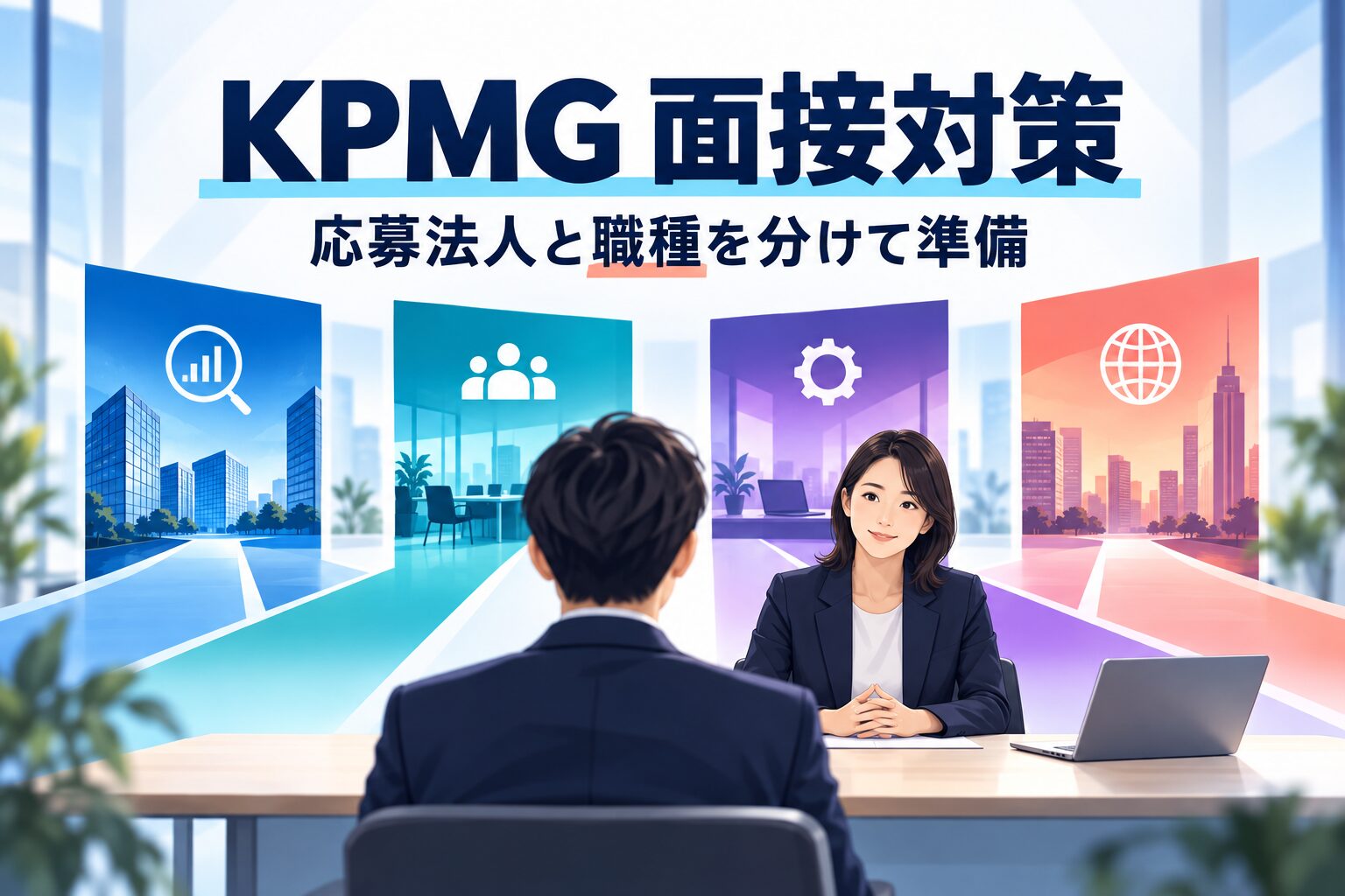 KPMGの面接対策｜中途の選考フロー・想定質問・法人別の準備