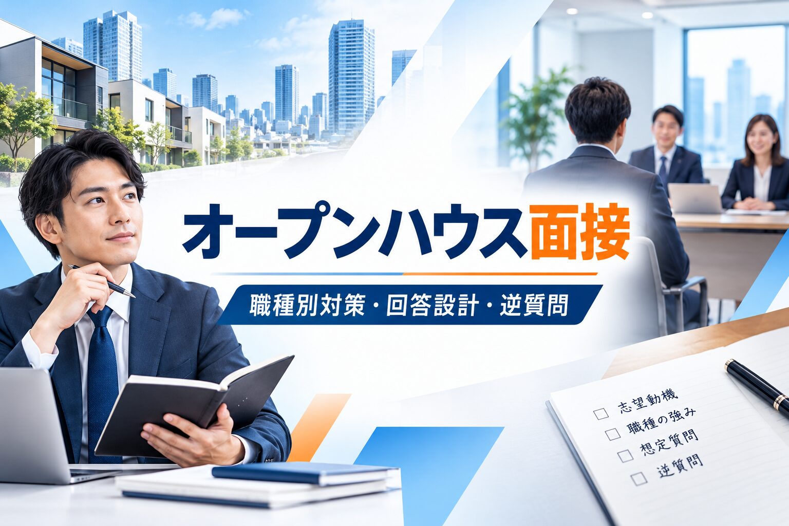 オープンハウスの面接対策｜職種別の評価経験・回答例・逆質問